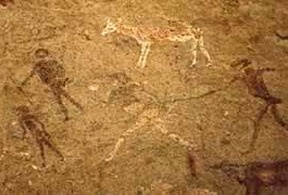 White Lady - Felszeichnung im Brandberg-Massiv